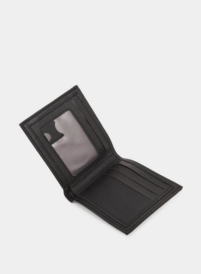 Styli  Black Textured Bifold Wallet for Men for Men | Best Price UAE